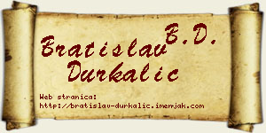 Bratislav Durkalić vizit kartica